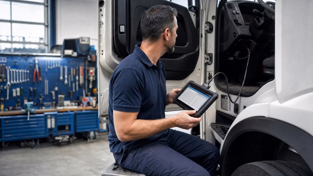 Bosch KTS Truck V3 Mehrmarkendiagnose-Set: Diagnosegerät, Adapter, Kabelsatz im Bosch-Koffer — exklusiv für Alltrucks.